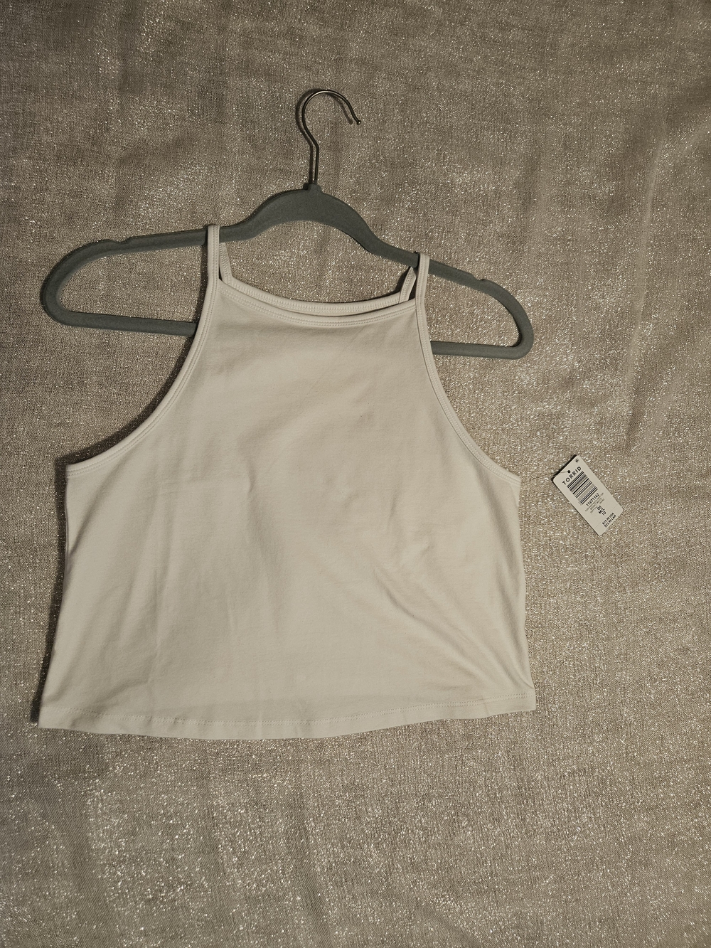 Torrid White High Neck Tank Crop Top